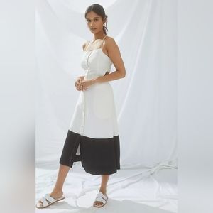 Anthropologie Black and White Midi Dress